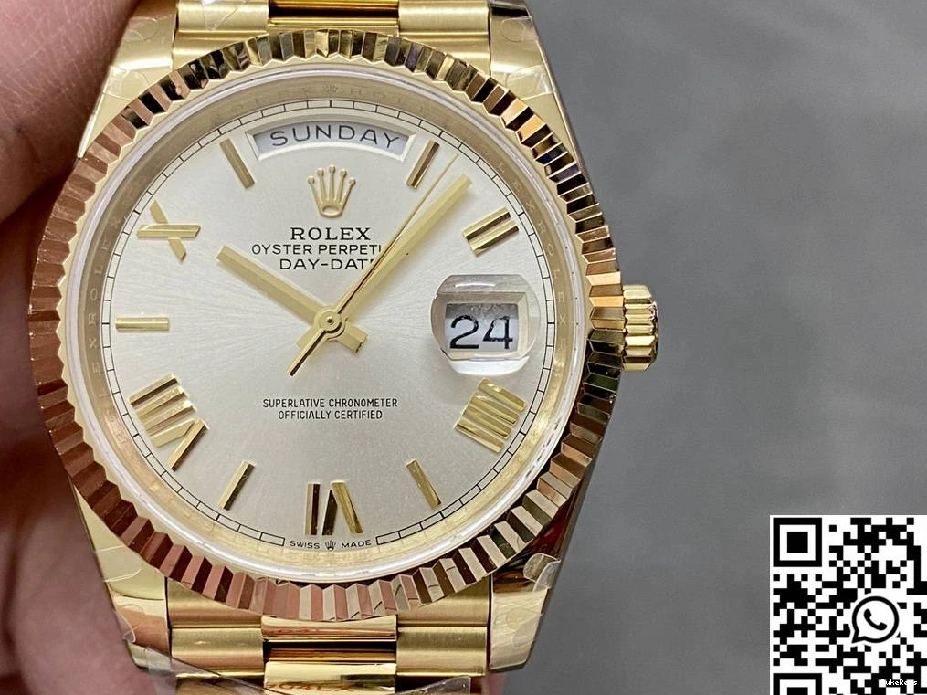 Day Tungsten M228238-0042 Dial Date Rolex v5 QF Steel Factory White 0126